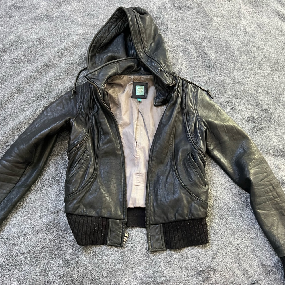 Barney’s coop leather jacket
